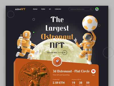 宇航员 NFT 登陆页面(Astronaut NFT Landing Page)