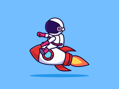 宇航员乘坐火箭(Astronaut riding rocket)