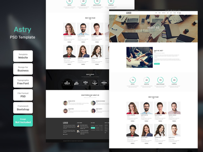 Astry 商业主页 PSD 网页模板(Astry Business Homepage PSD Web Template)