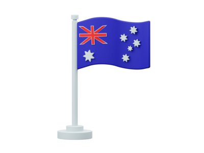 澳大利亚国旗 3d 渲染插图(Australia Flag 3D Render Illustration)