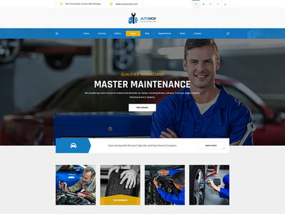 Automov - 汽车维修，汽车汽车服务 WordPress 主题(Automov - Car Repair, Auto Car Services WordPress Theme)