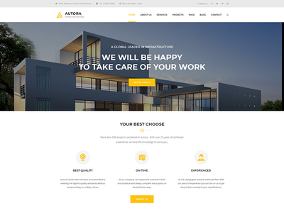 Autora - 建筑业务 WordPress 主题(Autora - Construction Business WordPress Theme)