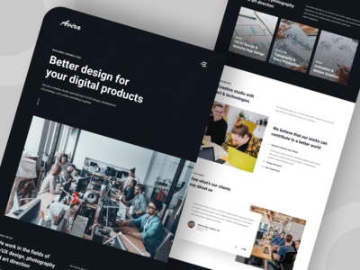 Avira - 设计工作室登陆页面探索(Avira - Design Studio Landing Page Explore)