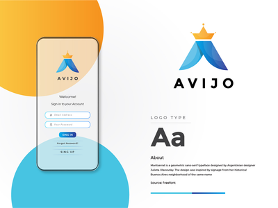 带有皇冠标志品牌标志设计的字母 A(Letter A with crown logo-mark branding logo design)