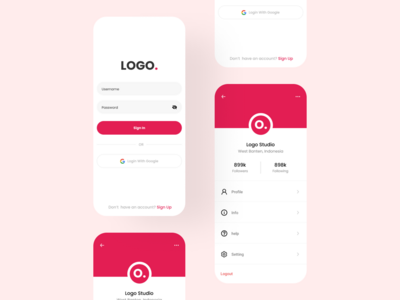 登录和个人资料屏幕(Login & Profile Screen)