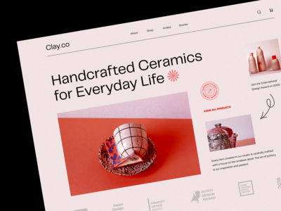 粘土 - 陶瓷店登陆头(Clay - Ceramic Shop Landing Header)