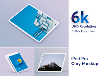 粘土 iPad Pro 样机(Clay iPad Pro Mockup)