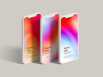 手机粘土样机(Phone Clay Mockup)