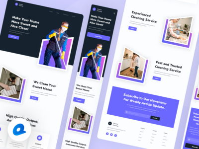 清洁服务登陆页面(Cleaning Service Landing Page)