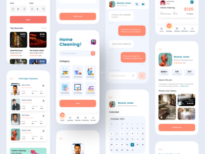 清洁服务移动应用程序(Cleaning Service Mobile App)