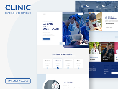 诊所登陆页面模板(Clinic landing page template)