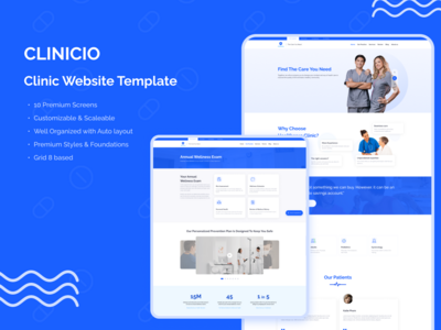 Clinicio - 诊所、医生和医疗保健网站模板(Clinicio - Clinic, Doctor, and Health Care Website Template)