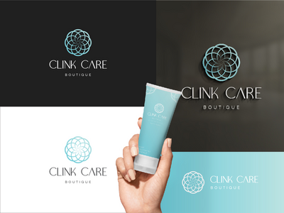 化妆品和美容概念的抽象标志(Abstract logo for cosmetics and beauty concept)