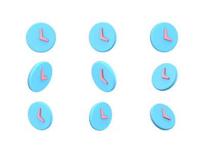 时钟 3D 图标(Clock 3D icon)