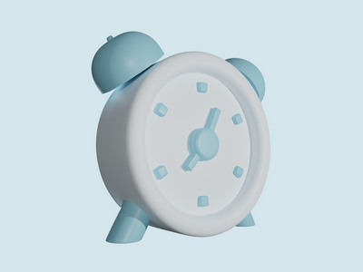 点钟图标的 3d 渲染(3d rendering of O'clock icon)