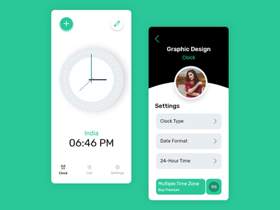 时钟应用界面(Clock App UI)