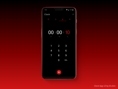 时钟应用程序 UI - 计时器页面设计(Clock App UI - Timer Page Design)