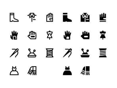 22 个服装图标(22 Clothing Icons)