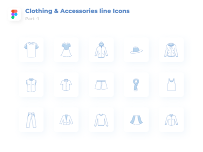 服装和配饰图标第 1 部分(Clothing & Accessories Icons part-1)