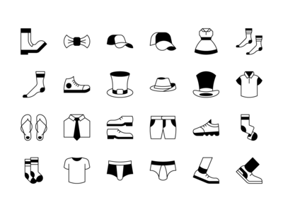 24 个服装图标(24 Clothing icons)