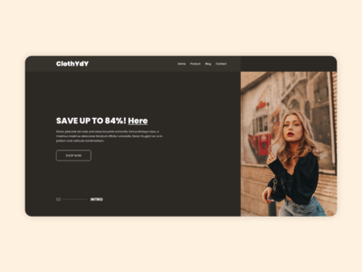 Clothydy 电子商务网站-UI Kit [深色](Clothydy e-commerce web -UI Kit [Dark])