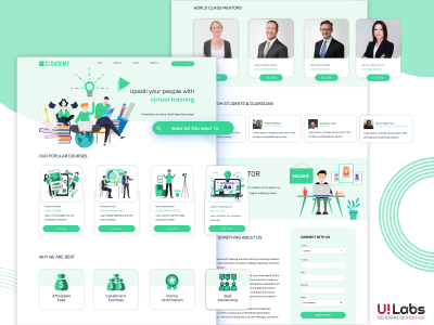 多云|网站模板 | XD(Cloudemy | Website Template | XD)