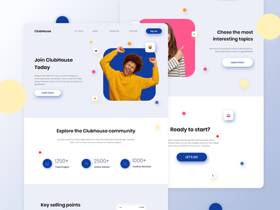 会所登陆页面(Club House Landing Page)