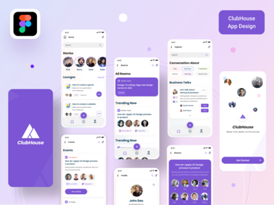 会所-移动应用程序设计(Clubhouse- Mobile App Design)