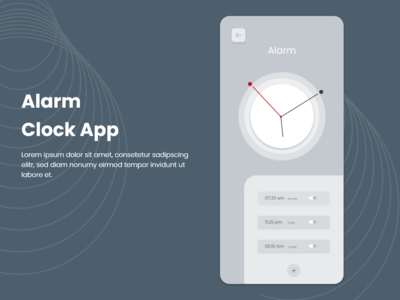 闹钟应用程序设计(Alarm Clock App Design)