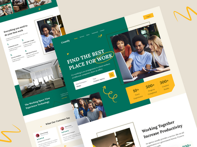 联合办公登陆页面设计(Co-Working Landing page design)