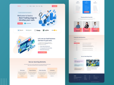 CODA：SaaS 登陆页面 UI 设计。(CODA: SaaS Landing Page UI Design.)