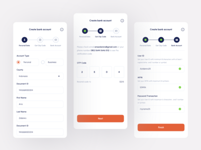 Codabank - 手机银行应用程序（创建银行账户）(Codabank - Mobile Banking Apps (Create Bank Account))