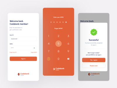 Codabank - 手机银行应用程序（登录）(Codabank - Mobile Banking Apps (Sign In))