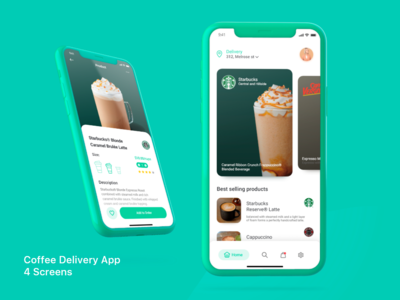咖啡配送应用程序 UI 套件(Coffee Delivery App UI kit)
