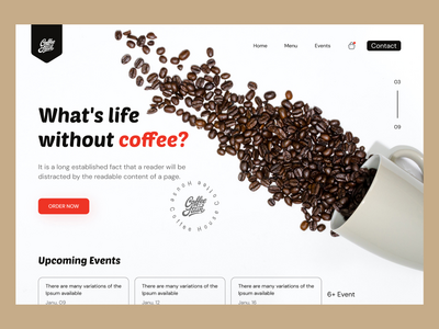 咖啡店网站首页(coffee shop website home page)