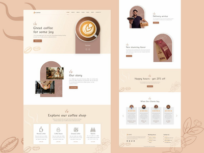 咖啡店登陆页面(Coffee Shop Landing page)