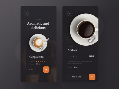 咖啡移动应用程序概念(Coffee Mobile App Concept)