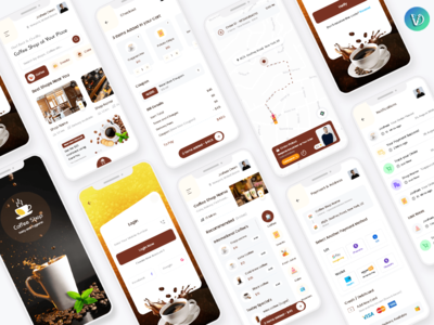 咖啡店移动应用程序 UI 套件(Coffee Shop Mobile App UI Kit)