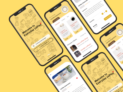 咖啡店应用程序设计理念(Coffee shop app design concept)