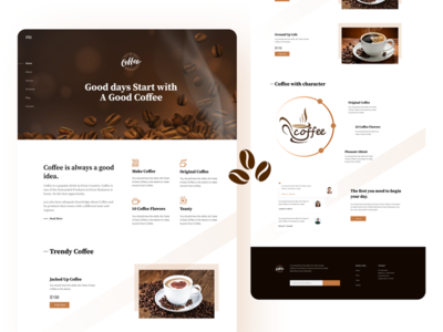 咖啡店登陆页面(Coffee shop landing page)