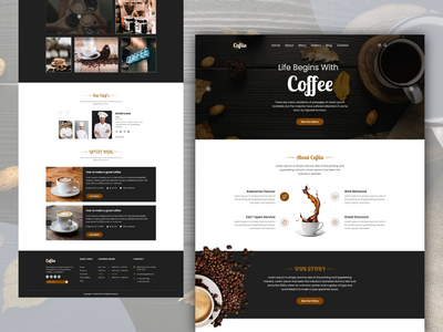 咖啡店网页模板(Coffee Shop Web Templates)
