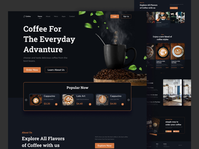 CofSho - 登陆页面咖啡店(CofSho - Landing page coffee shop)