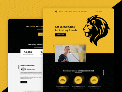 加密硬币登陆页面(Crypto Coin landing page)
