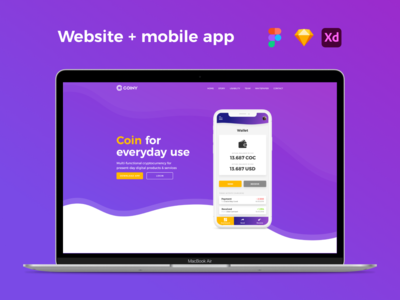 加密货币网站和移动应用程序(Cryptocurrency Website and Mobile app)