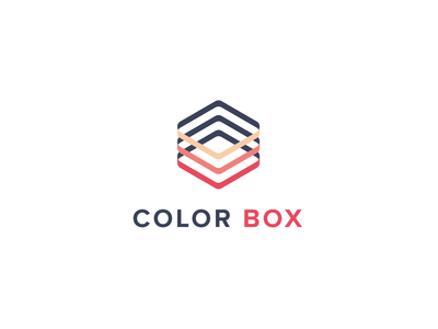 颜色框矢量标志设计模板(Color Box Vector Logo Design Template)