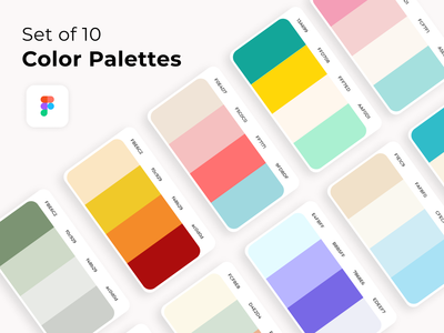 一套 10 个调色板(Set of 10 color palettes)