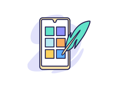 手机上的彩色托盘(Color pallet on handphone)