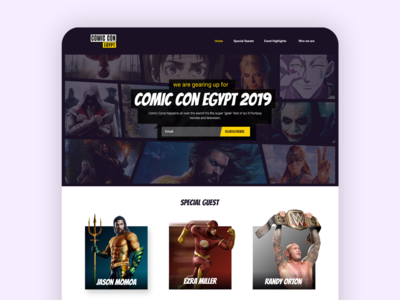 漫画展登陆页面(Comic con Landing page)