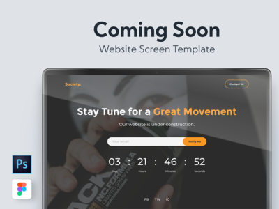 Web 即将推出模板(Web Coming Soon Template)