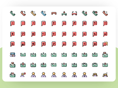 通信 70 图标(Communication 70 Icons)